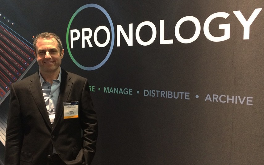 Pronology President Jonathan Aroesty at the company’s booth at NAB 2016