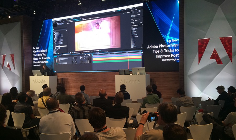 Adobe’s booth in South Lower Hall has been packed with demos all week long.