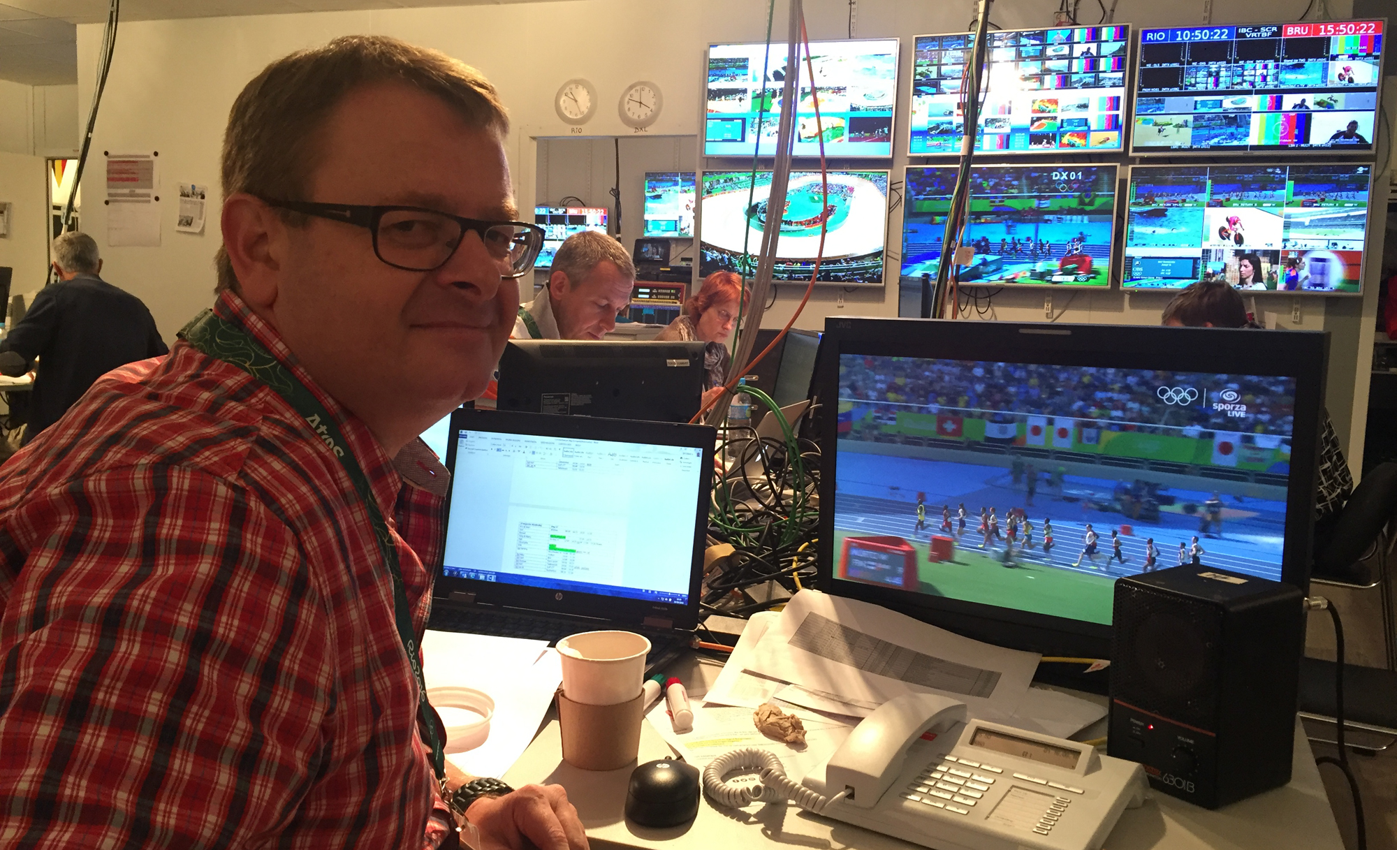 Lead producer Jo Deferme oversees the Olympic production of Belgian broadcaster VRT at the IBC in Rio.