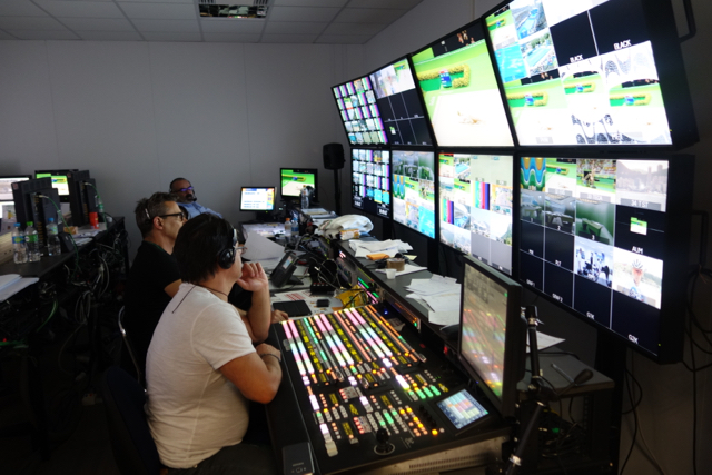 RAI's main production gallery at the Rio Olympics IBC is sending a completed broadcast signal back to Rome.
