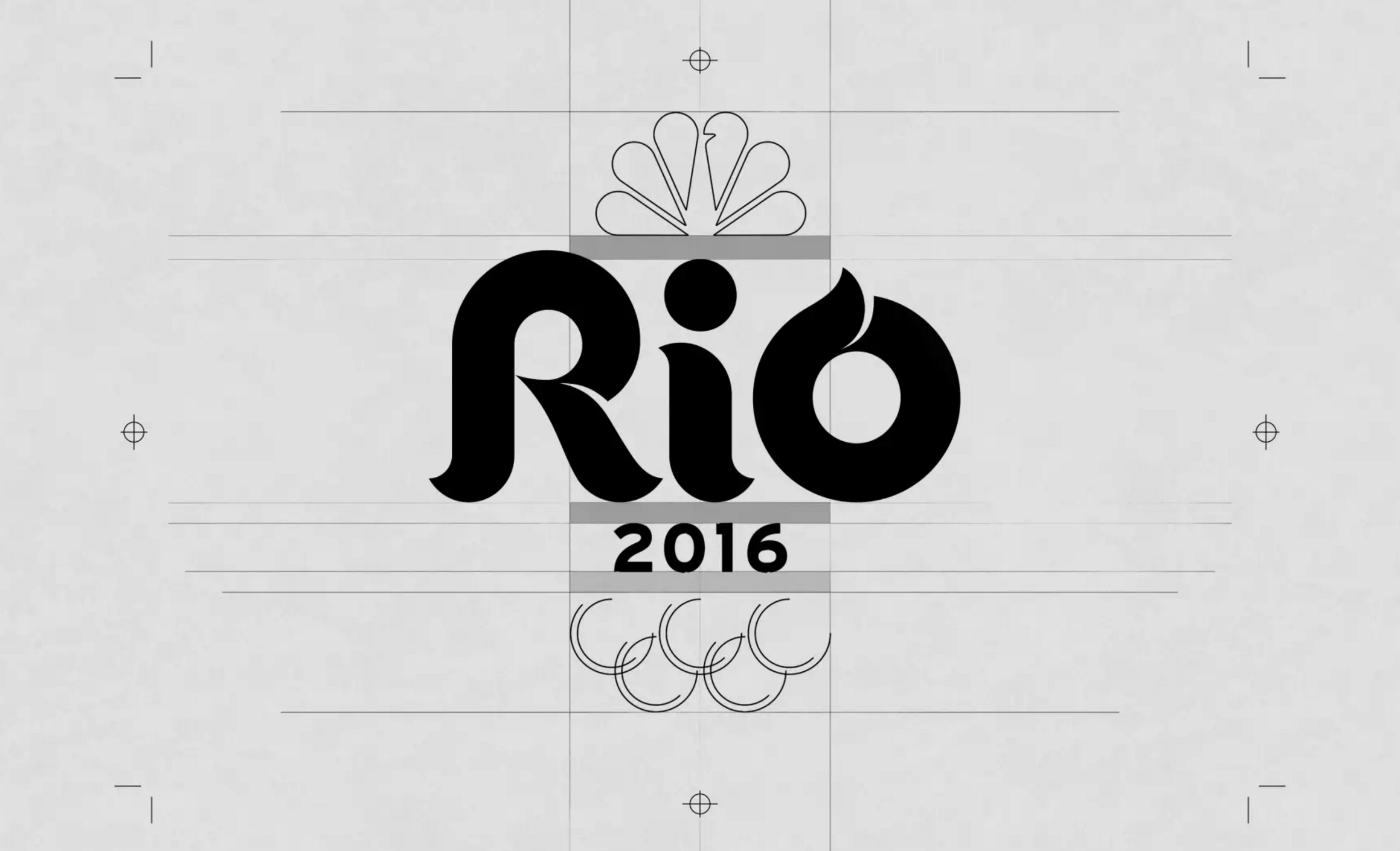 Graphic design firm Trollbäck + Company designed the primary NBC Rio Olympics logo.