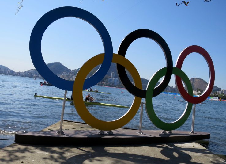 The Olympic rings are a ubiquitous site at the various Olympic venues in Rio.