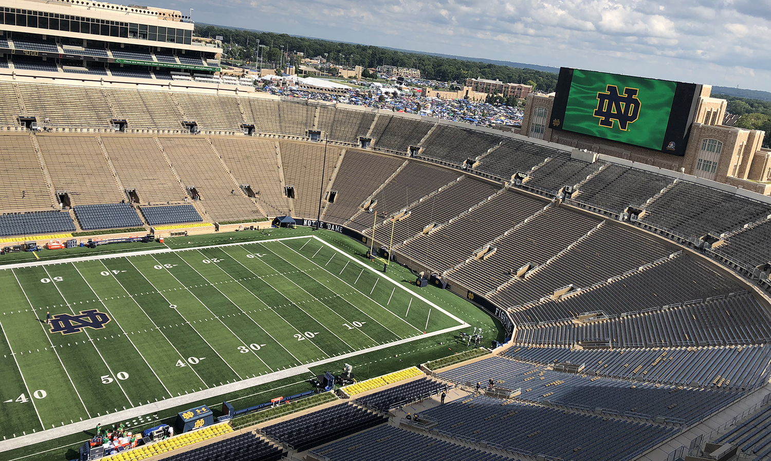 20 Top Images Notre Dame Football Stadium Address : Touchdown Jesus - Aerial Of Notre Dame Stadium | Big 10 ...