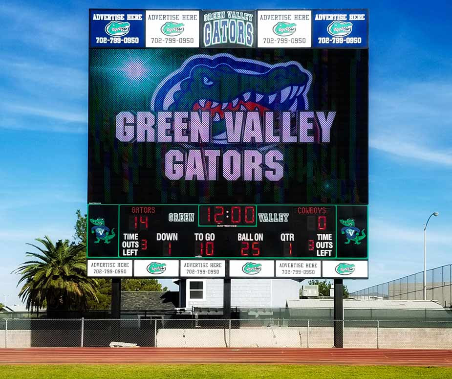 Nevada s Green Valley High School Adds New Daktronics Football Videoboard