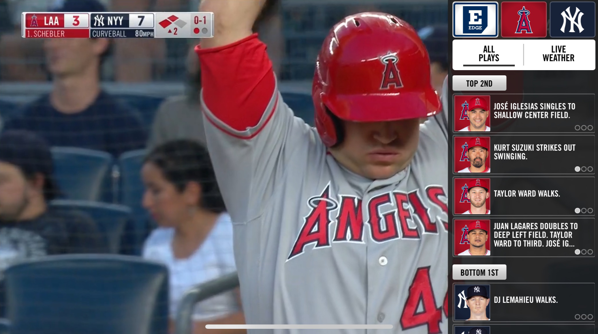 In Yes Network App New Yes Edge Feature Adds Dynamic Graphic Overlays To Live Game Streams