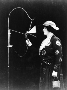 1920 Nellie Melba at Marconi factory