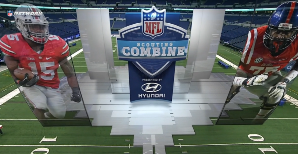 NFL Media is debuting ncam augmented reality tech at this year's combine. 