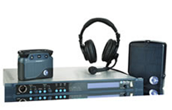 FreeSpeak II base station, beltpack, headset, and antenna
