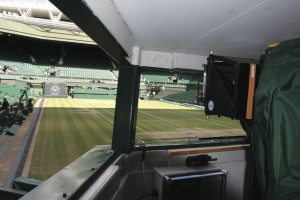 The view from the camera booth behind Centre Court, where Wimbledon was captured in 3D in 2011