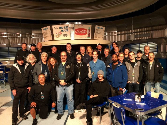 The technical crew of Grease Live! (photo credit: Jeff Peterson)