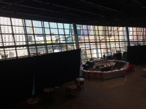 A view of the concourse from the balcony of one of the arena's many VIP areas