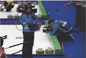 OBS cameramen capture curling at the 2010 Vancouver Olympics.