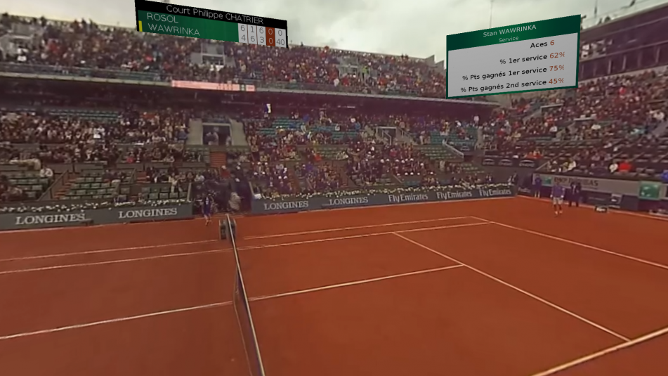 Push-Pull graphics technology brings a new level of data integration to VR at the French Open.