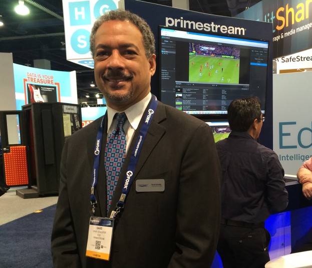  COO David Schleifer at the Primestream booth at NAB 2016