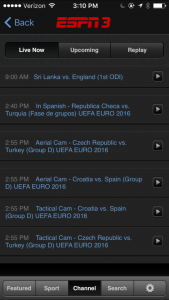 E3 Euro - Croatia vs. Spain - Selection screen