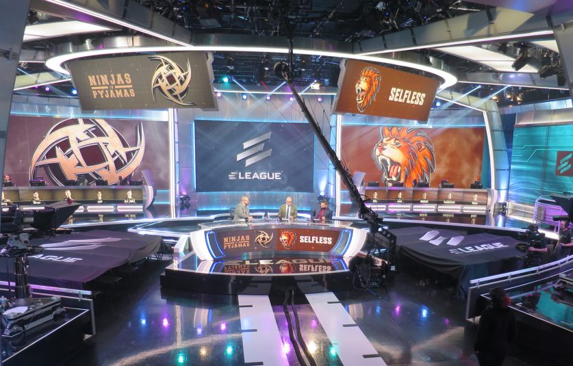 Featuring 25,000 sq. ft. of LED lighting, the new ELeague facility is both television studio and gaming arena.