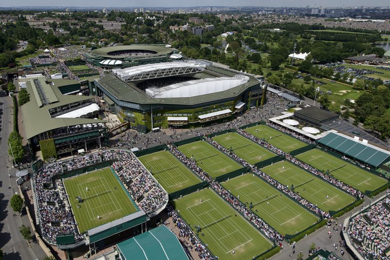 General view of the grounds of The Championships Wimbledon 2013 with Centre Court The Championships Wimbledon 2013 The All England Lawn Tennis & Croquet Club Wimbledon Day 2 Tuesday 25/06/2013 Credit: Matthias Hangst / AELTC