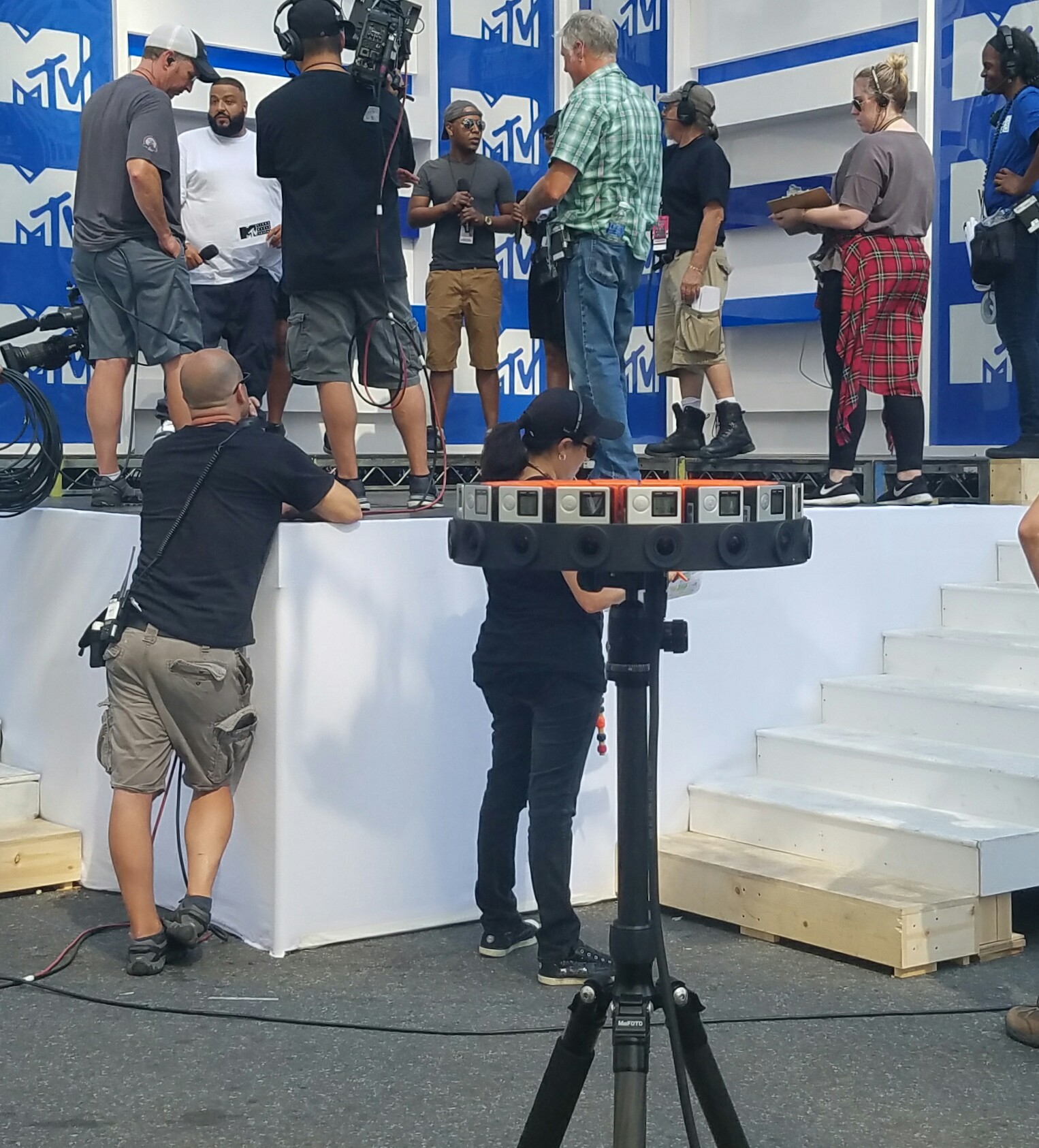 MTV experimented with the GoPro Odyssey VR rig at the VMA's. 