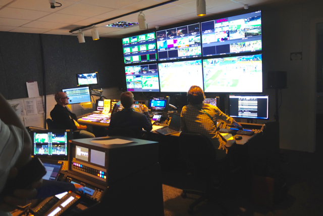 Control Room X at the IBC is being used to produce a number of sports, including women's basketball, remotely.