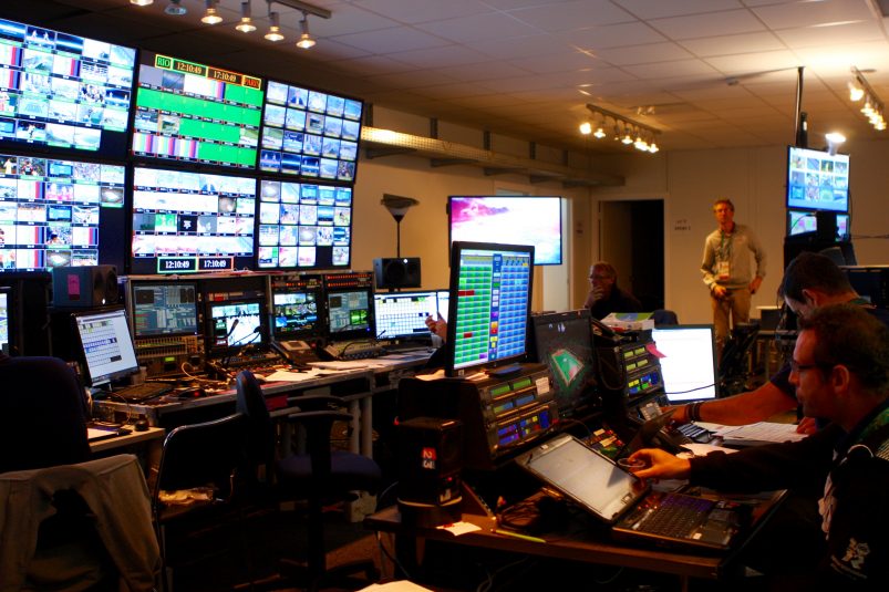 The France Télévisions technical control area makes sure the production team home in Paris gets what they need for proper Olympic coverage.