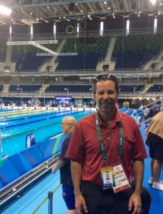 Glen Levine, NEP Group's president, U.S. Mobile Units, on site in Rio where NEP is supporting NBC's swimming coverage.