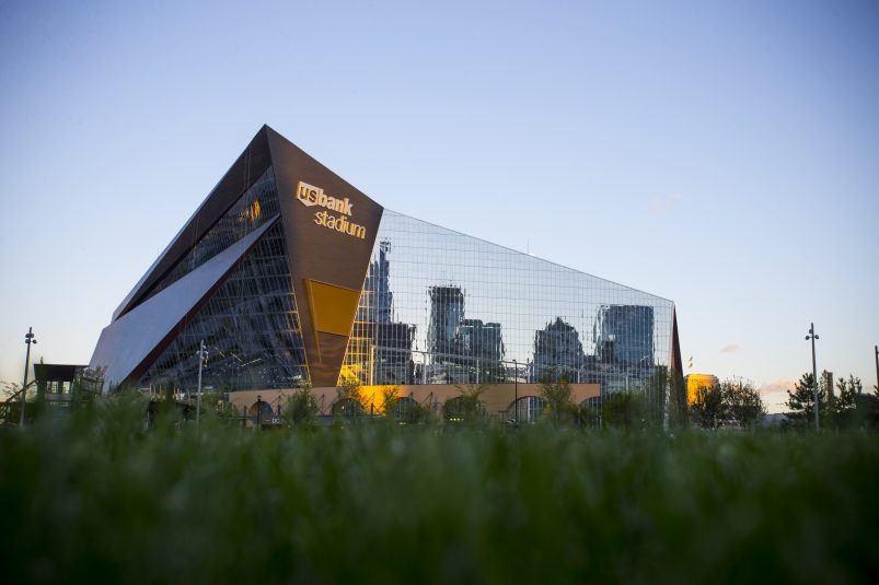 The Vikings will play their first game in their new home on Sunday.