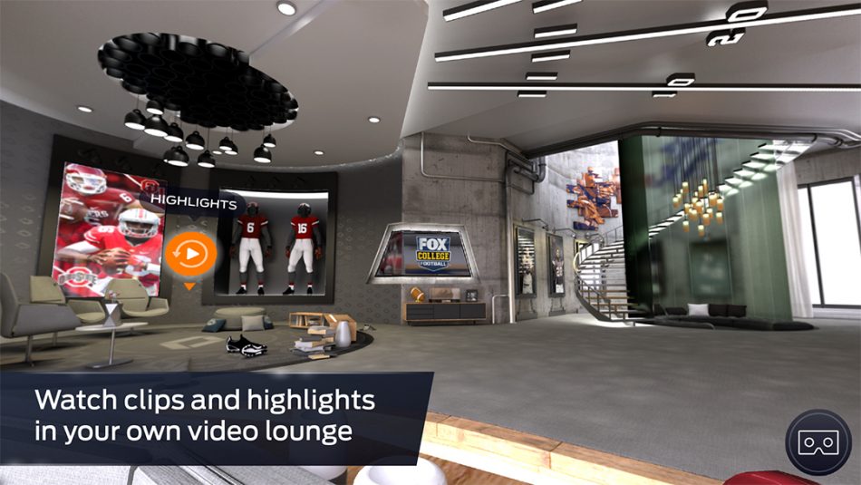 Users can watch clips and highlights in in the suite’s video lounge.