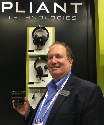 Global Sales Manager Gary Rosen at Pliant Technologies’ booth at IBC 2016