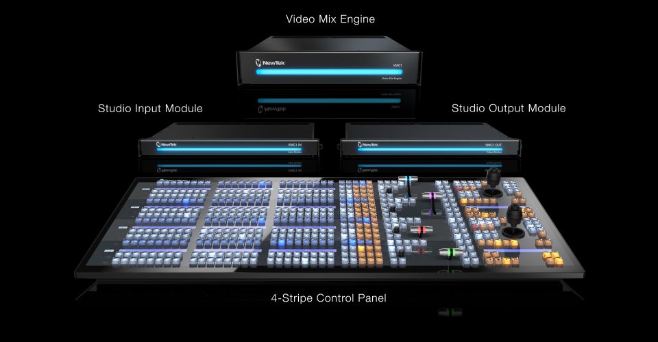 Components of the NewTek IP Series video-production system