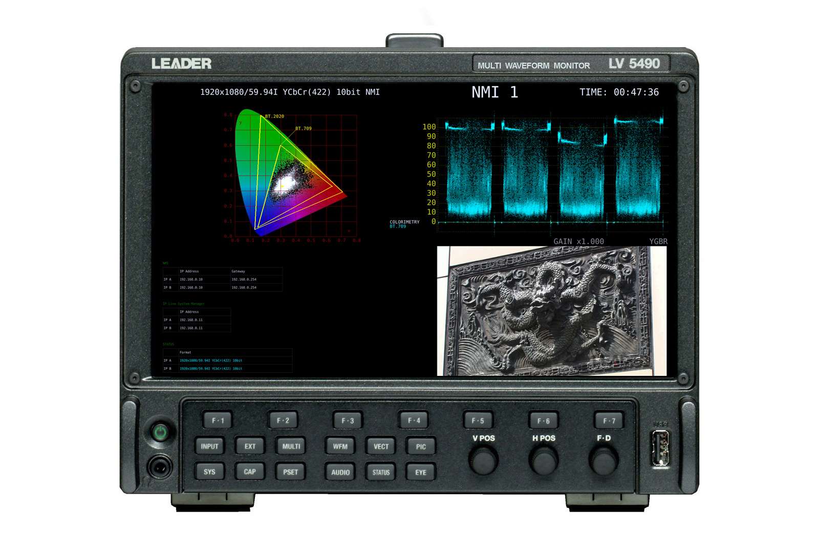 Leader_LV5490_4K_multiscreen_waveform_monitor