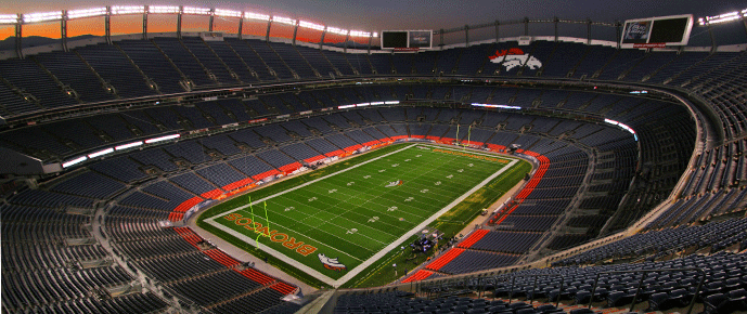 The audio system at the Denver Broncos’ home will send an extremely high-frequency alert tone to mobile phones as fans walk through the stadium.