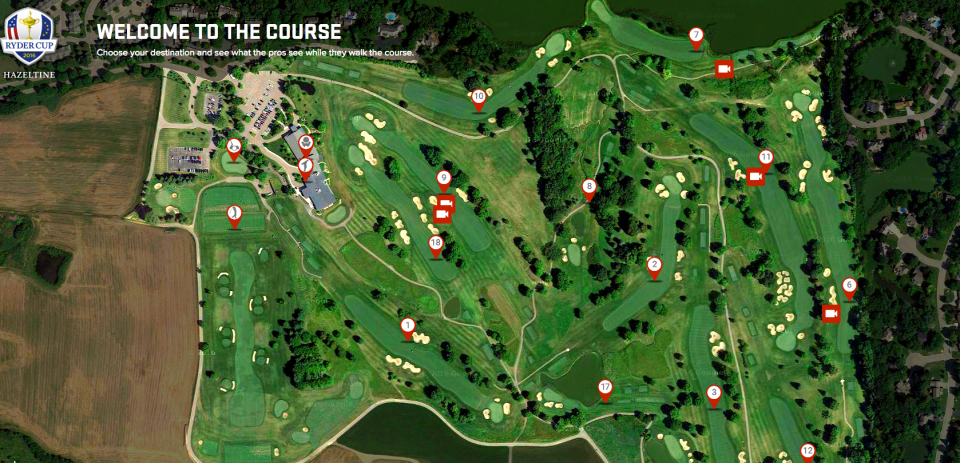 An interactive map gives users a complete overview of the course.