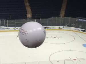 MSG's Air Cam, a fan favorite element on game day that uses helium to stay afloat