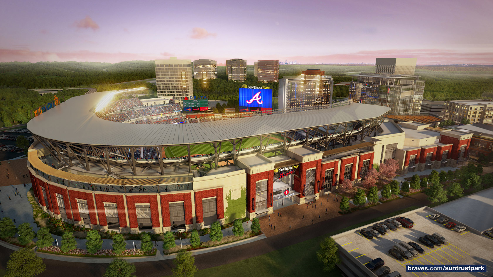Atlanta Braves' SunTrust Park Takes Shape With Plenty of LED