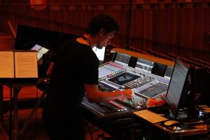 Front of House engineer Antony Shaw