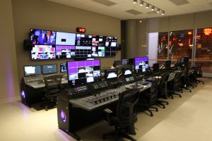 Inside Rogers Place's event-level video control room