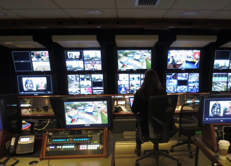 NEP's ND1 has been separated into an A and B control room to handle the two Fox sets at Discovery Green Park.