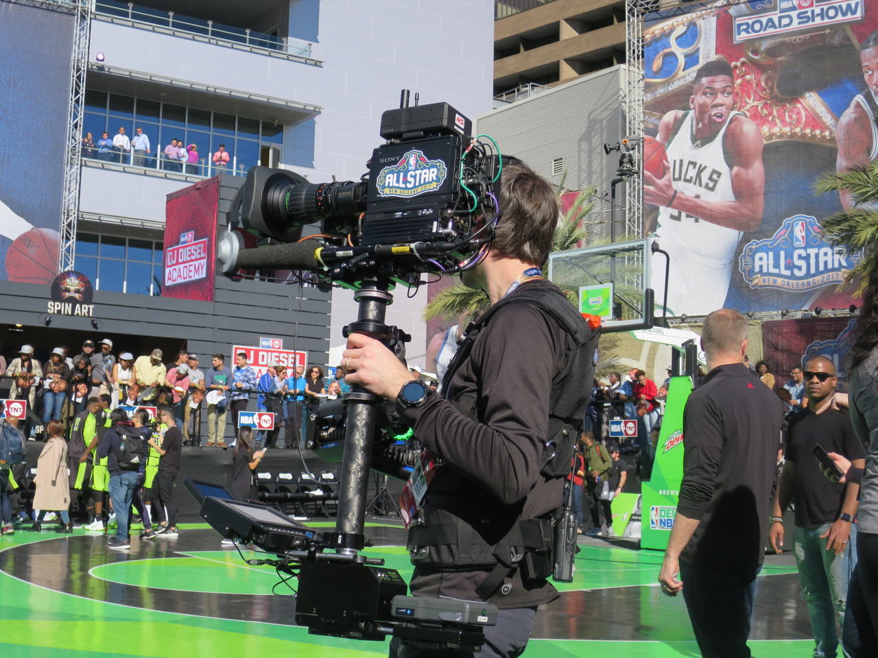 One of the Steadicams covering the Dew NBA3X final yesterday.