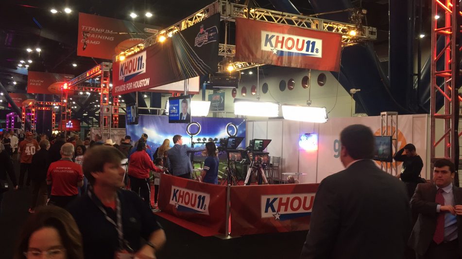 KHOU Houston used TVU One to backhaul signals from the NFL Experience to the station.
