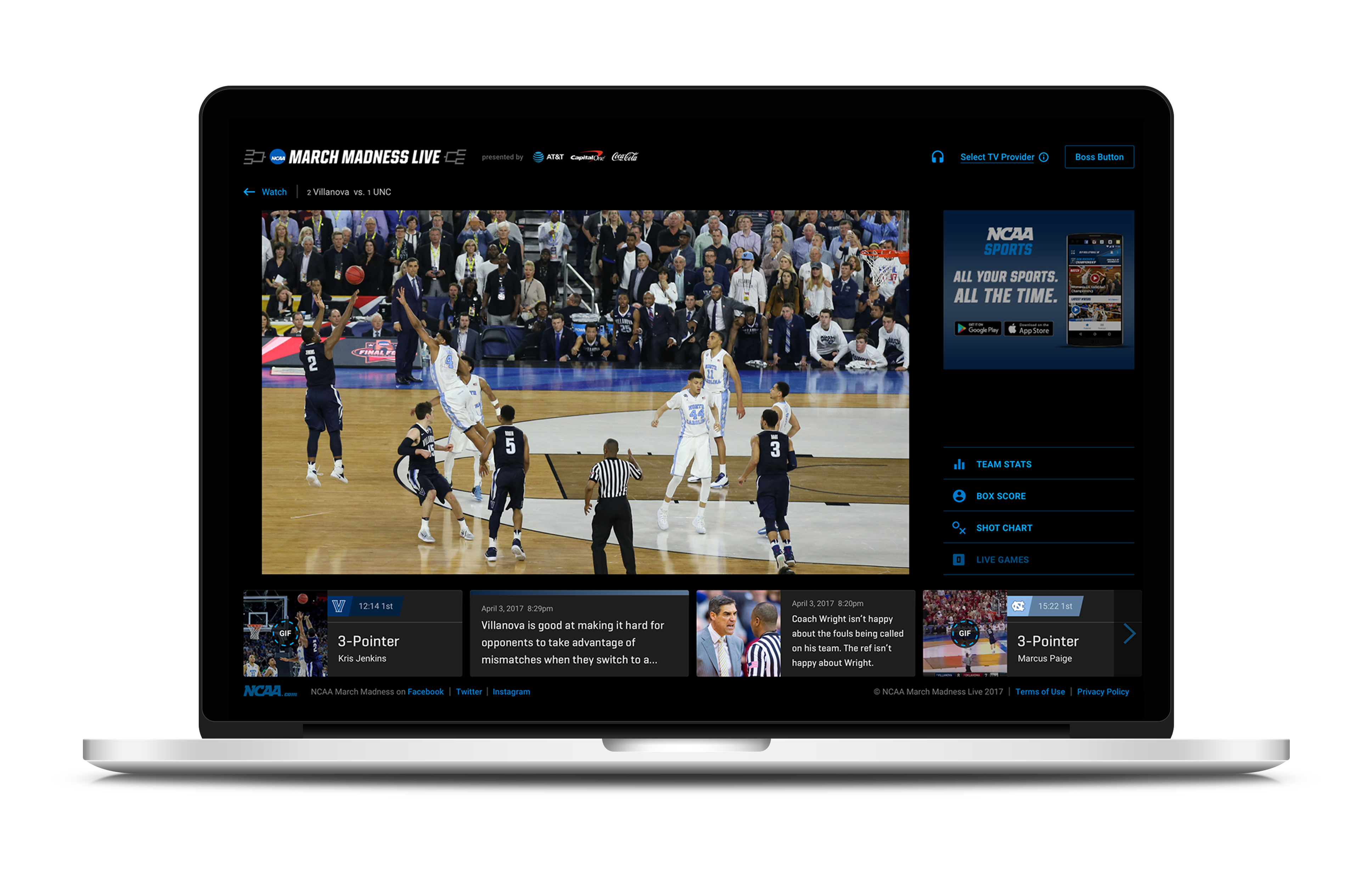 NCAA March Madness Live To Stream Tournament to 15 Platforms