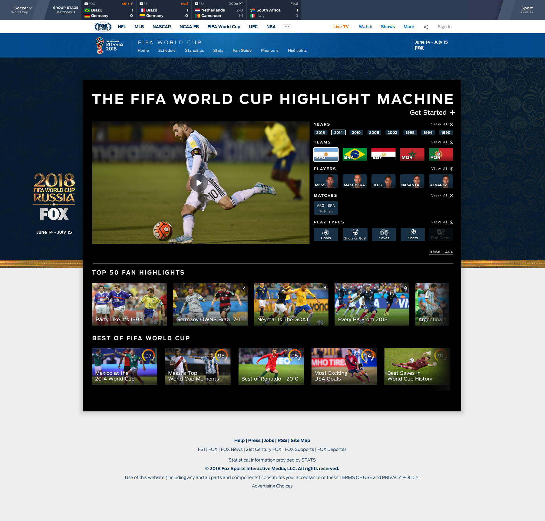 Fox Sports Previews FIFA World Cup Digital Plans With Plenty of Video Highlights