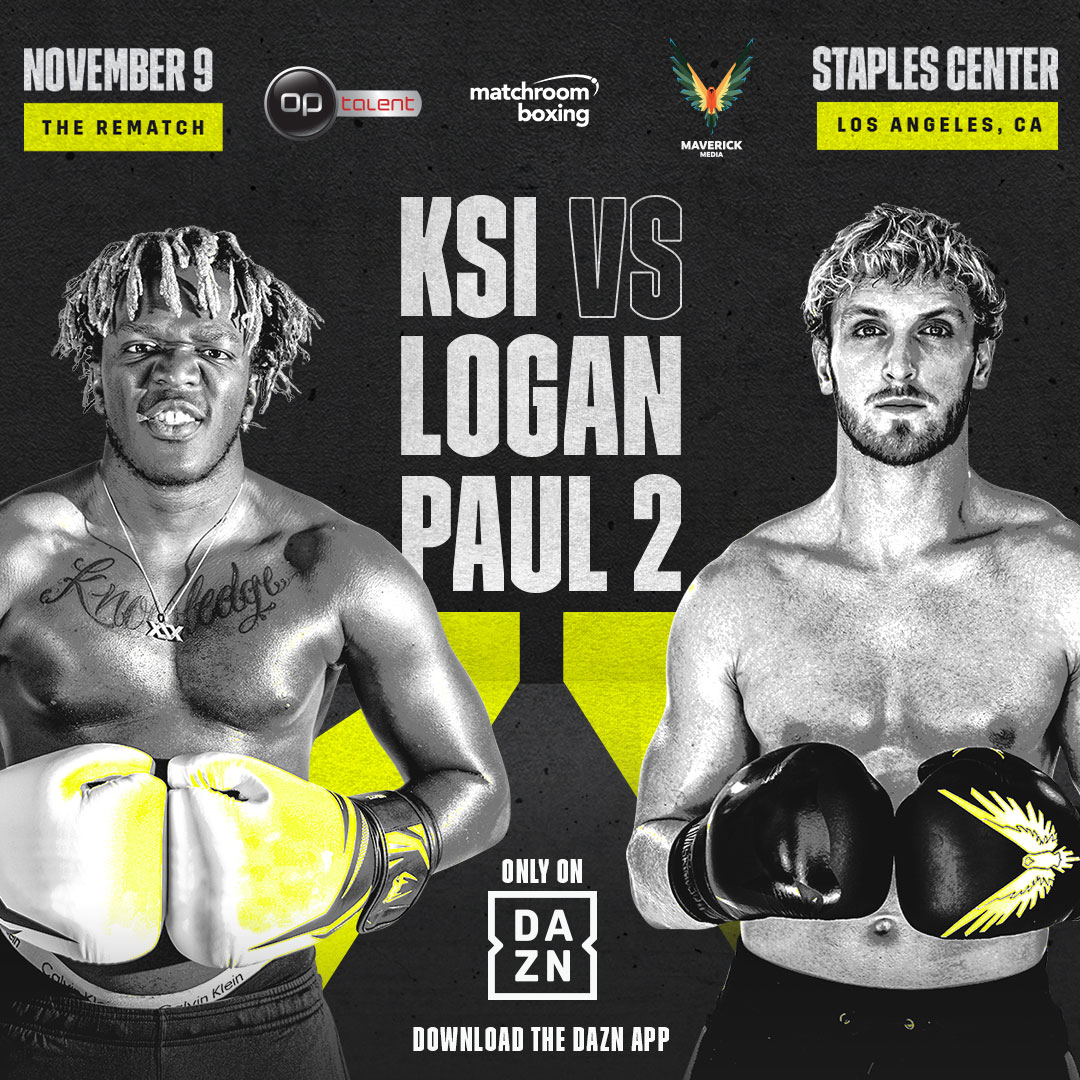 DAZN To Host Boxing Rematch Between KSI, Logan Paul on November 9