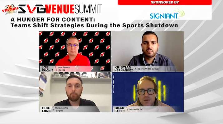2020 SVG Venue Summit Virtual Series – A Hunger for Content: Teams Shift Strategies During the Sports Shutdown: CLICK HERE TO WATCH