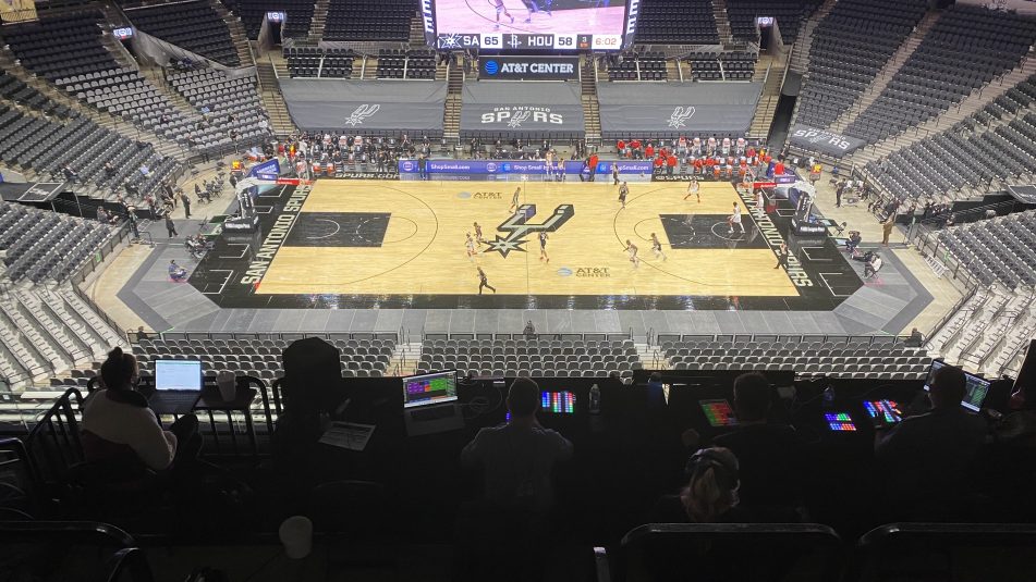 On the Hardwood With Empty AT&T Center and Reduced GameDay Staff