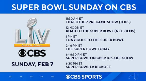CBS Sports Releases Broadcast, Digital Streaming Plans for Super Bowl LV