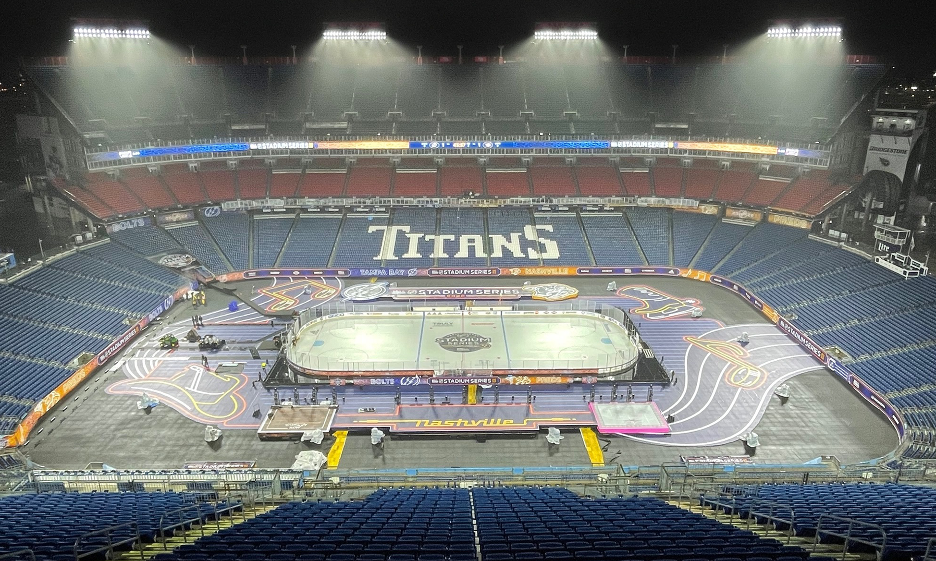 2022 NHL Stadium Series Panoramic Picture - Nashville Predators vs. Tampa  Bay Lightning