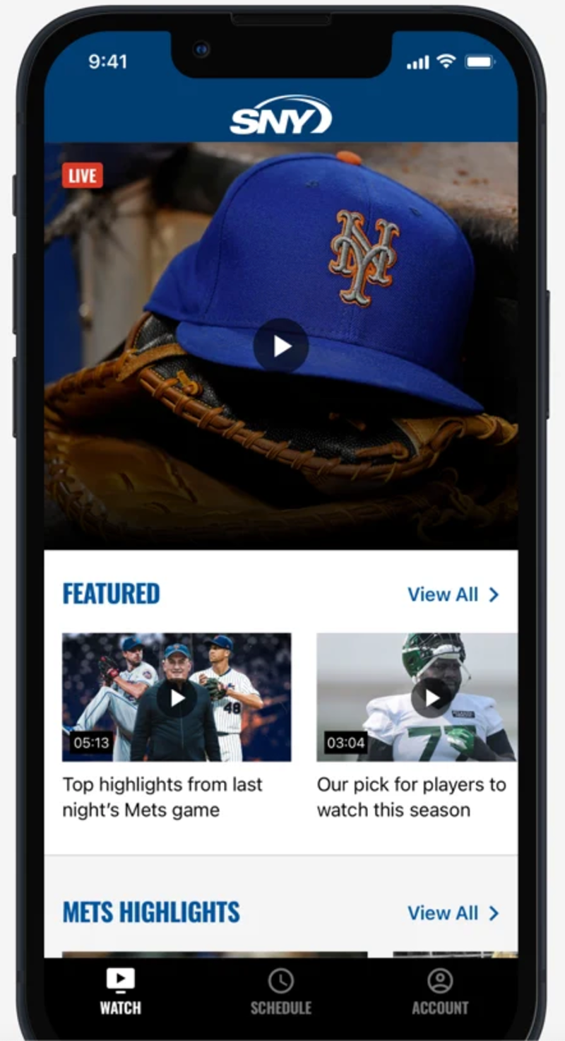 SNYs New Authenticated Live-Streaming App Aims To Find Home With Busy New York Sports Fans
