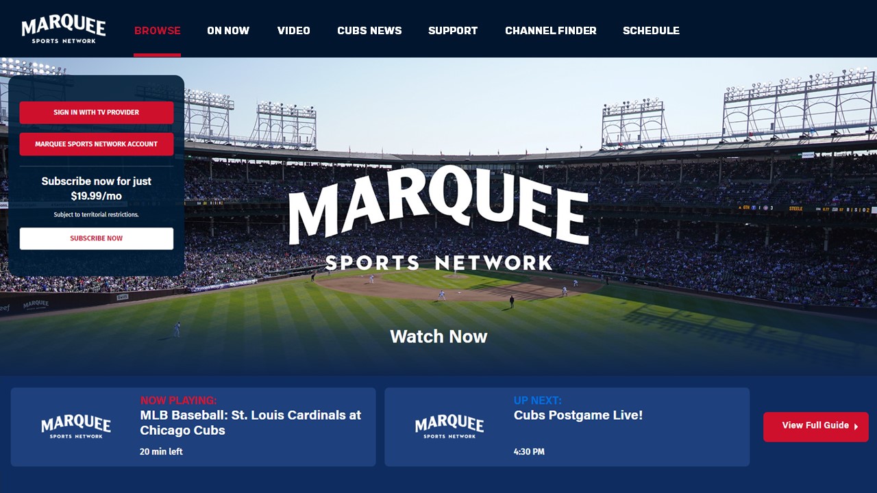 Marquee Sports Network Becomes Latest RSN To Launch DTC Streaming Service