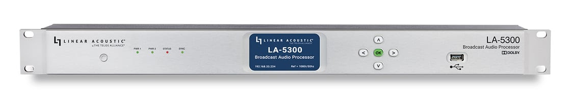 Telos Alliance lleva Dolby Digital Plus al procesador de audio para transmisiones Linear Acoustic LA-5300 con Atmos
